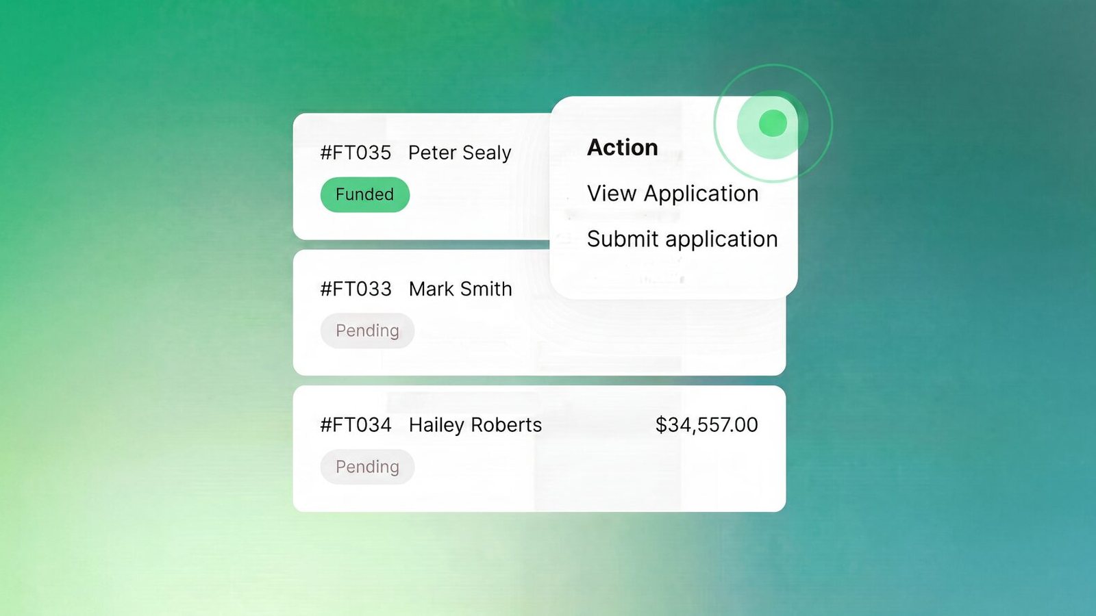 The Fintology pipeline view tracking each client's deal stage and submissions