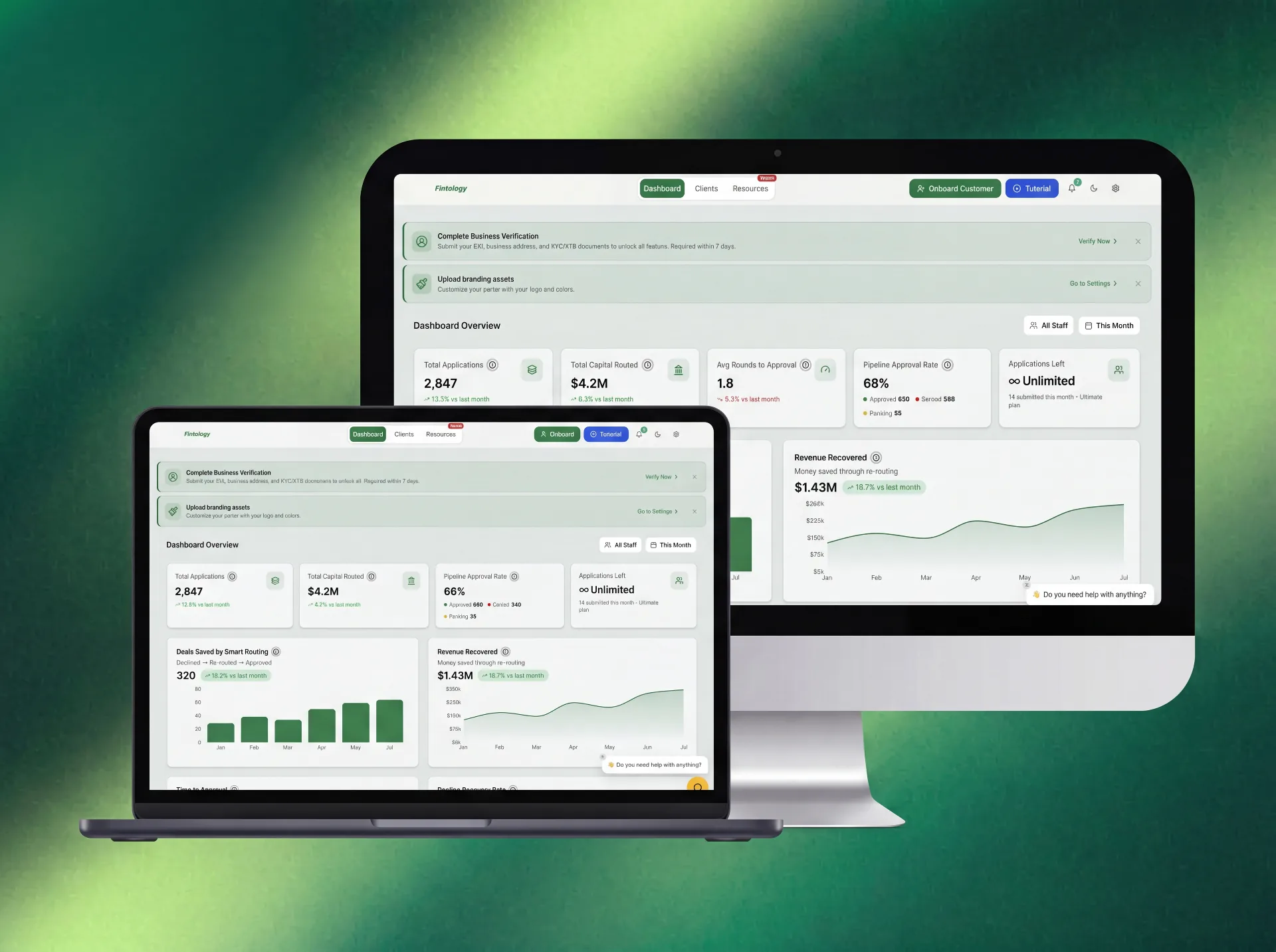 Fintology dashboard preview